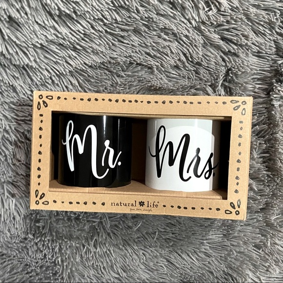 Natural Life Mr Mrs Tumbler Set Wedding - Picture 1 of 2